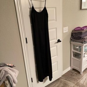 Forever 21 black slip maxi dress